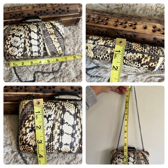 Kotur Box Espey Elaphe Minaudiere Clutch embossed snakeskin - Picture 16 of 17